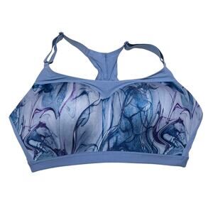 Victoria's Secret Incredible Max On Point Sports Bra Blue Marble Swirl 36DDD